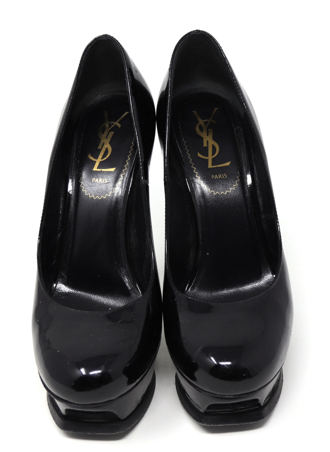 YSL Tribute 105 pump vitello vermice soft nero