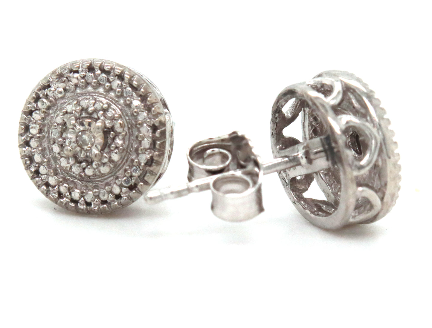 925 Sterling silver cluster stud earrings