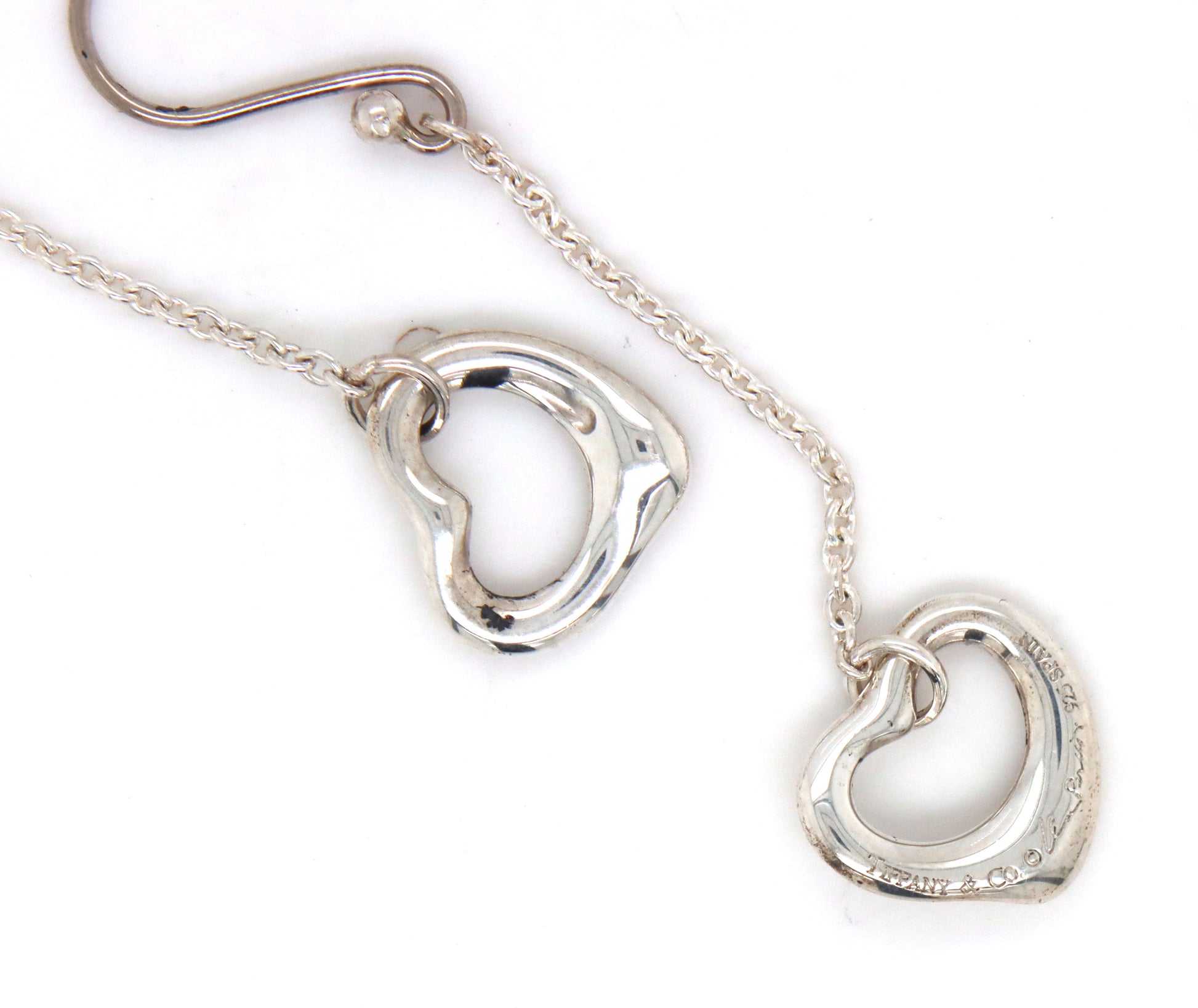 Tiffany & Co open heart dangle earrings
