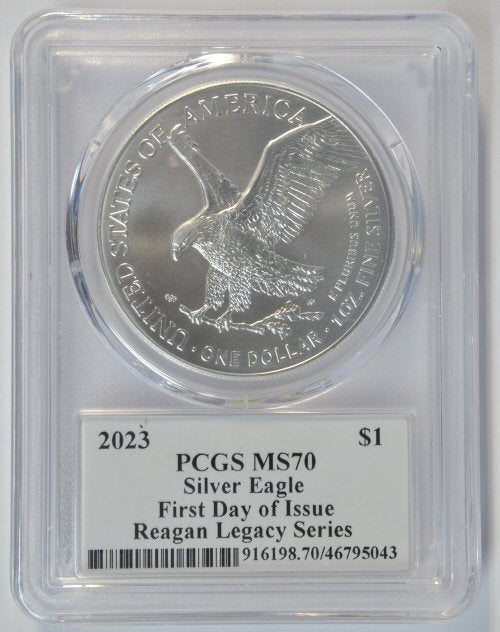 2023 Reagan Legacy Series $1 Eagle. PCGS MS70 1st Day of Issue