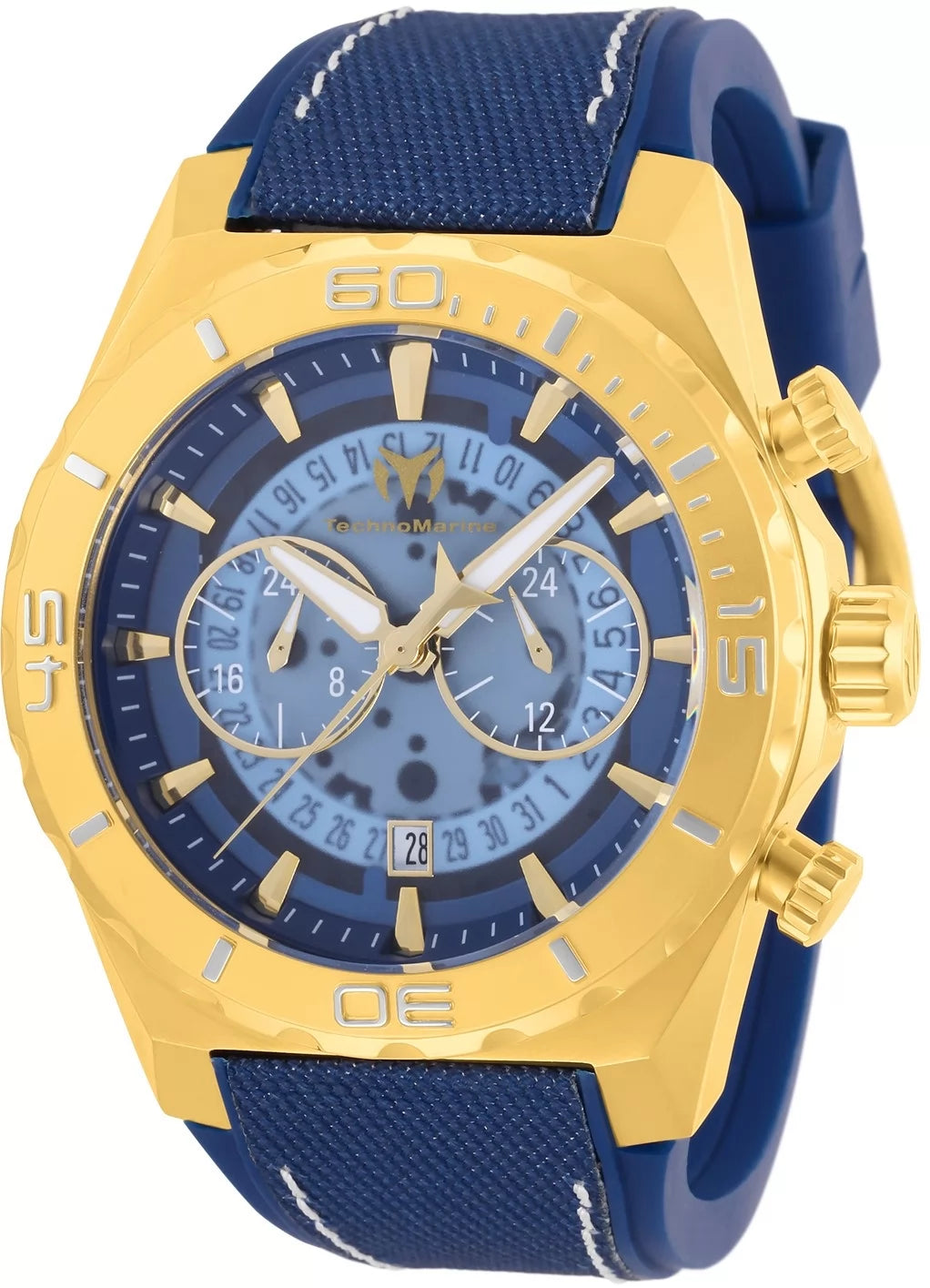 Technomarine Men's Reef Quartz Chronograph Transparent, Blue Dial Watch