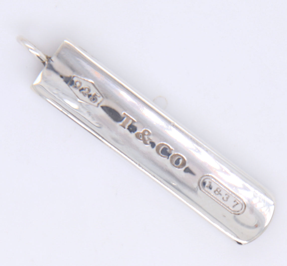 Tiffany & Co 1837 Bar Pendant in 925 Sterling Silver