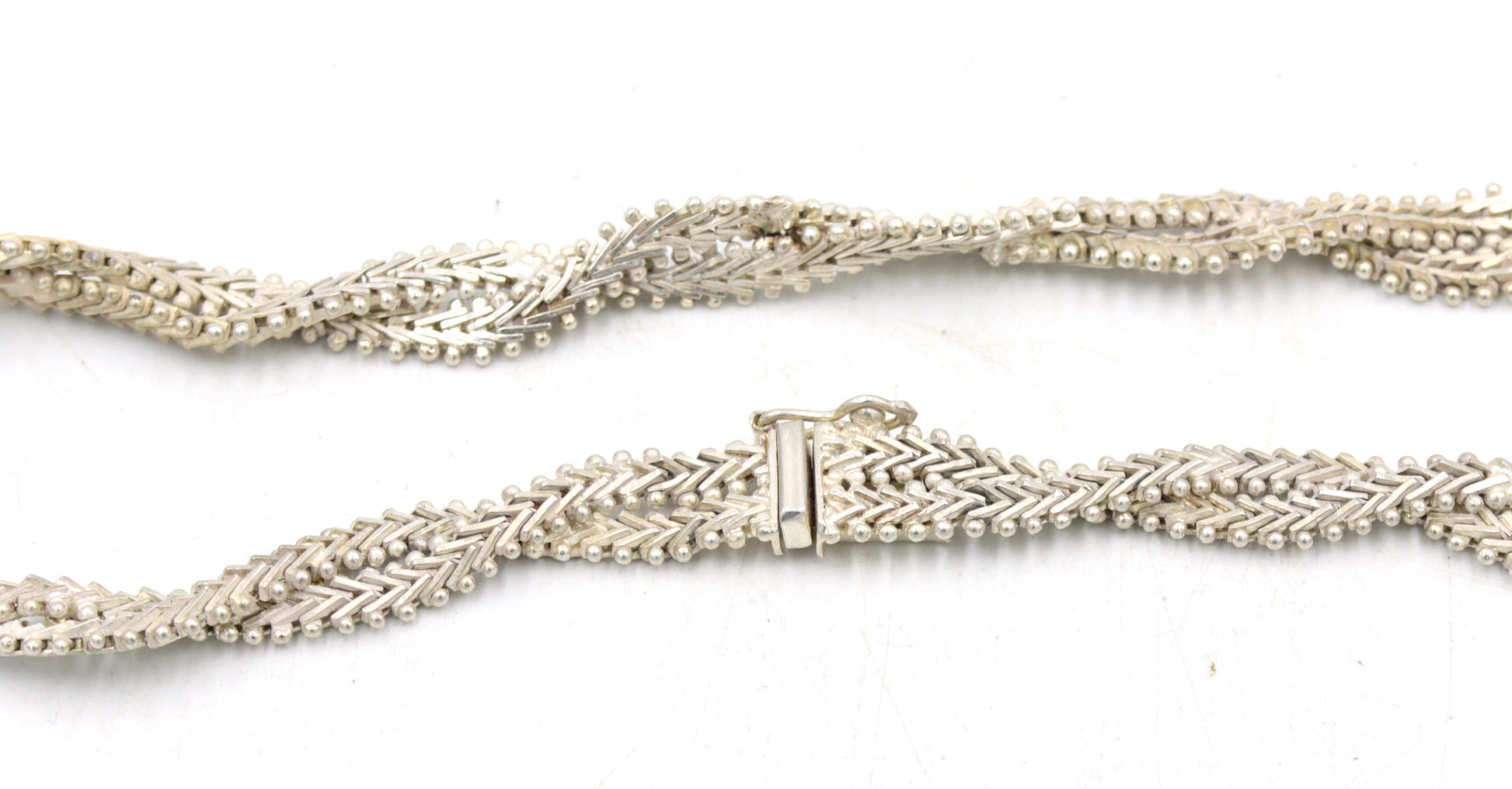 Vintage 925 sterling silver Mexico twisted necklace