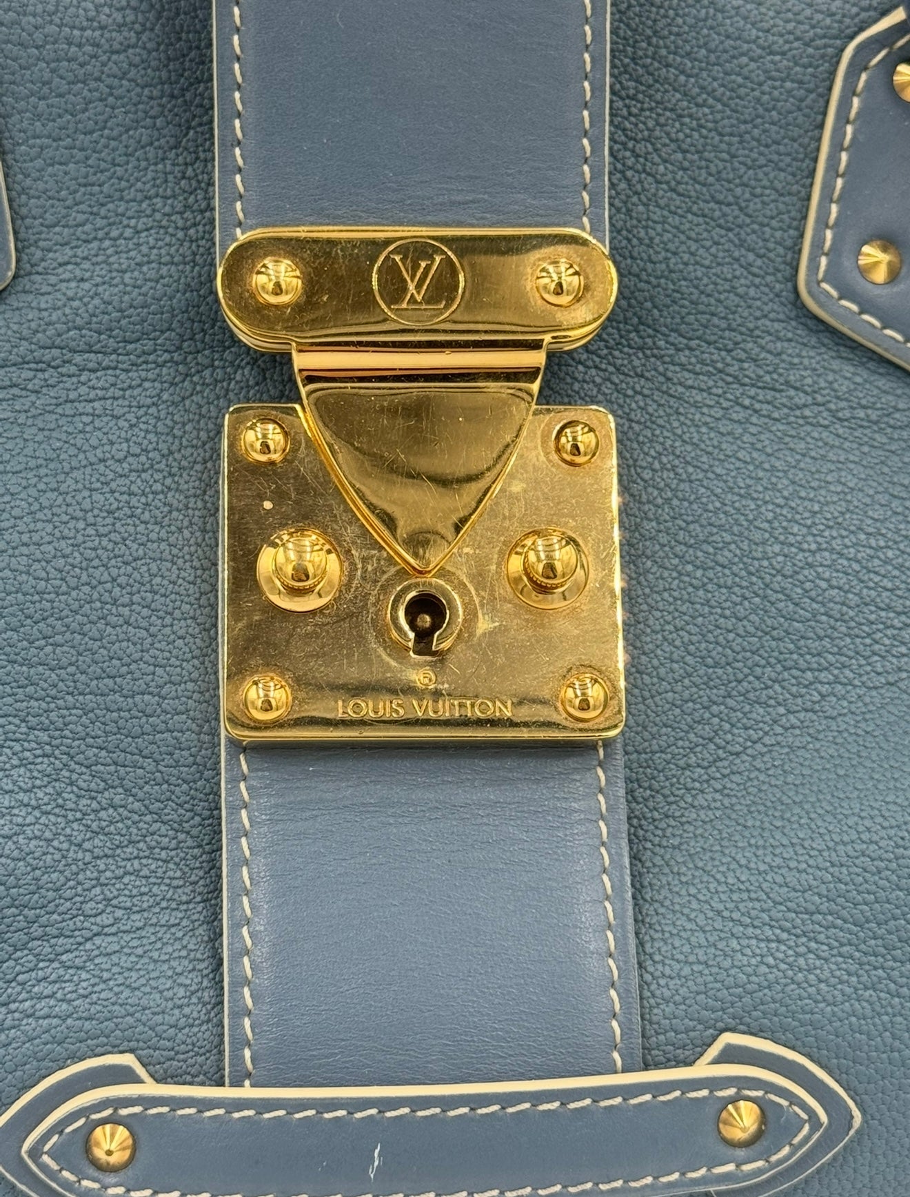 Louis Vuitton Blue Suhali Leather L'Ingenieux GM Bag