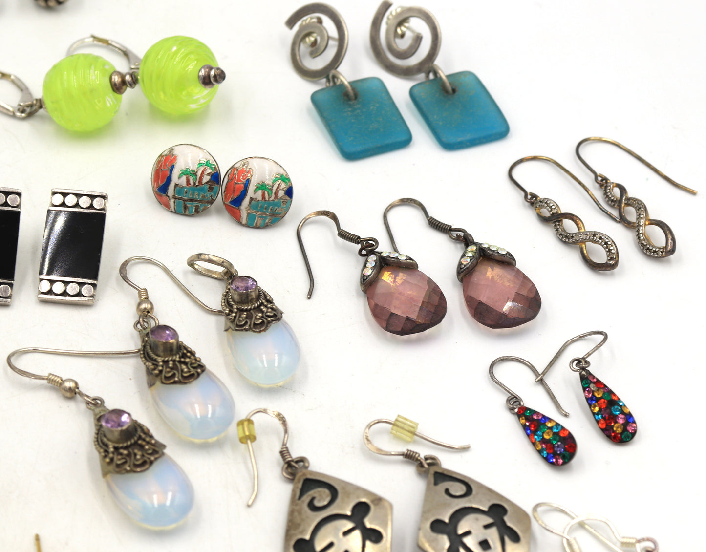 Group lot of Vintage 925 sterling silver earrings