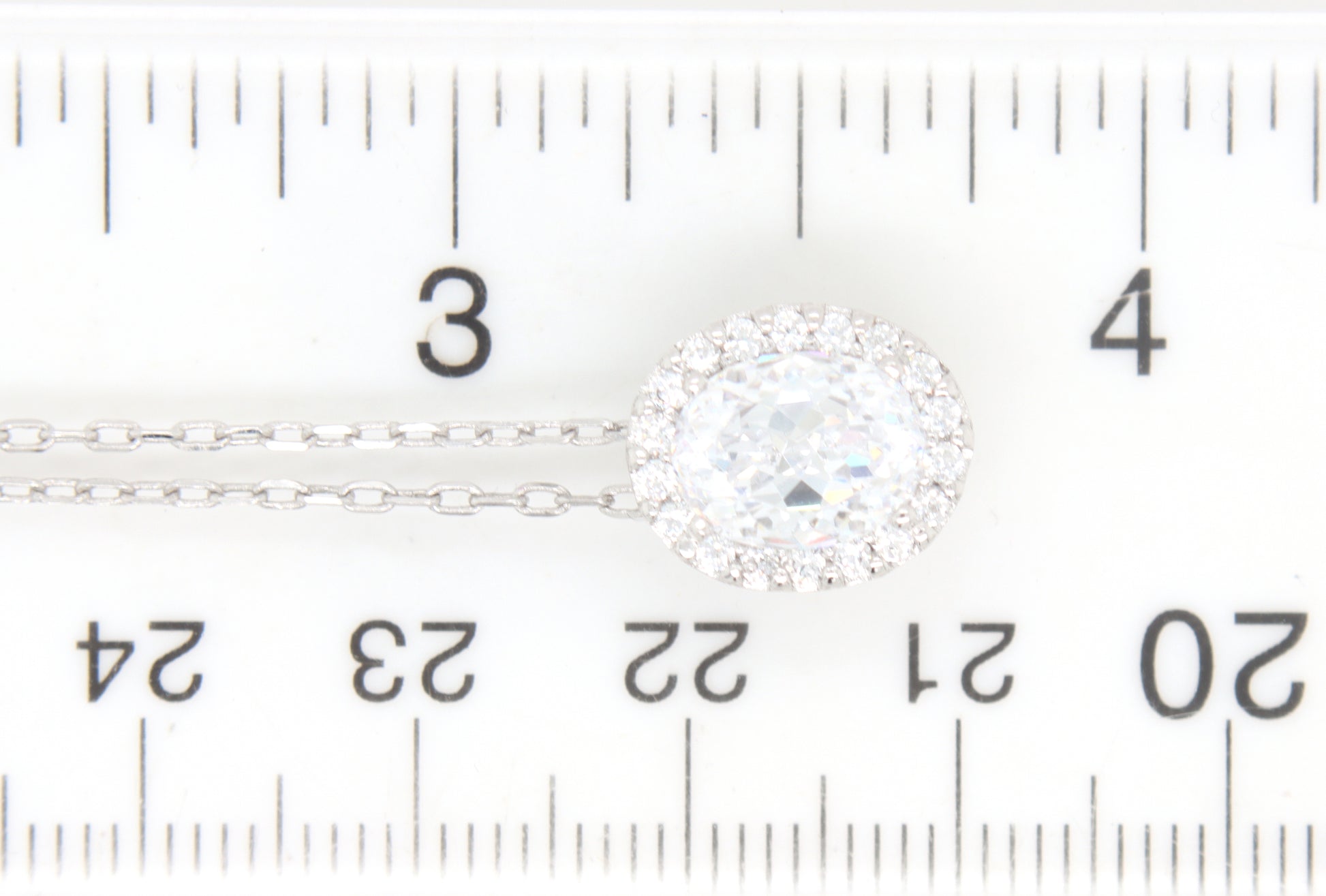Tacori 925 sterling silver cubic zirconia pendant on chain