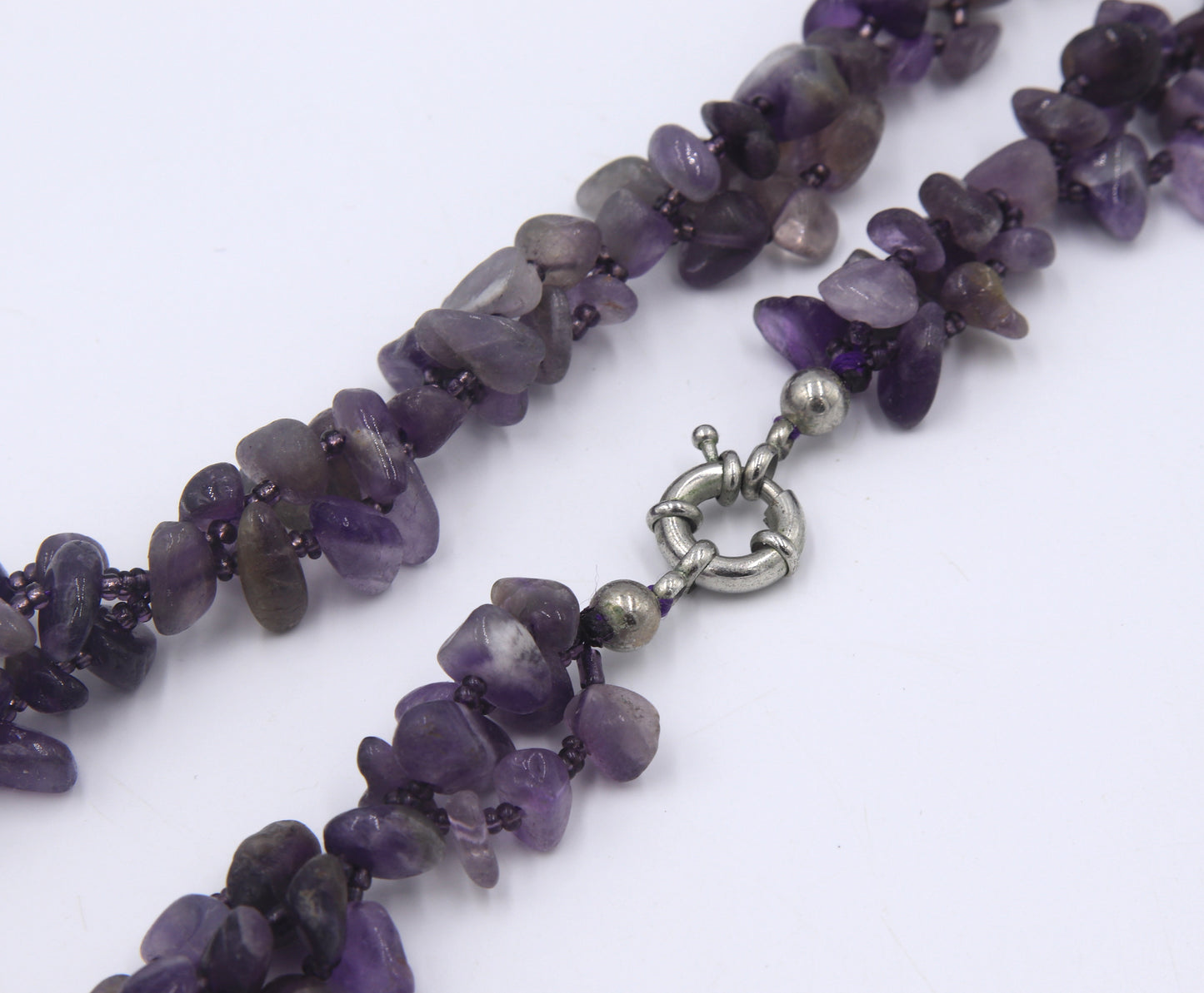 Amethyst necklace with matching bracelet