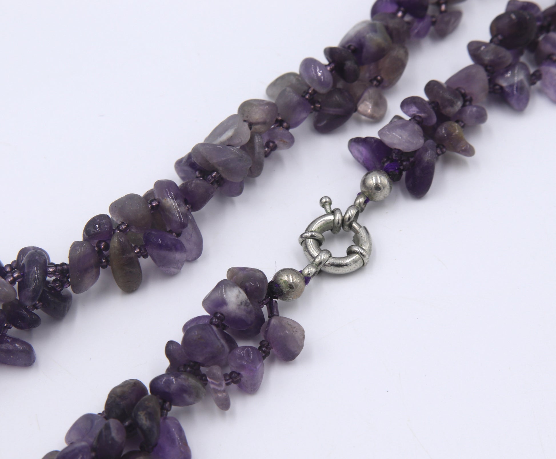 Amethyst necklace with matching bracelet
