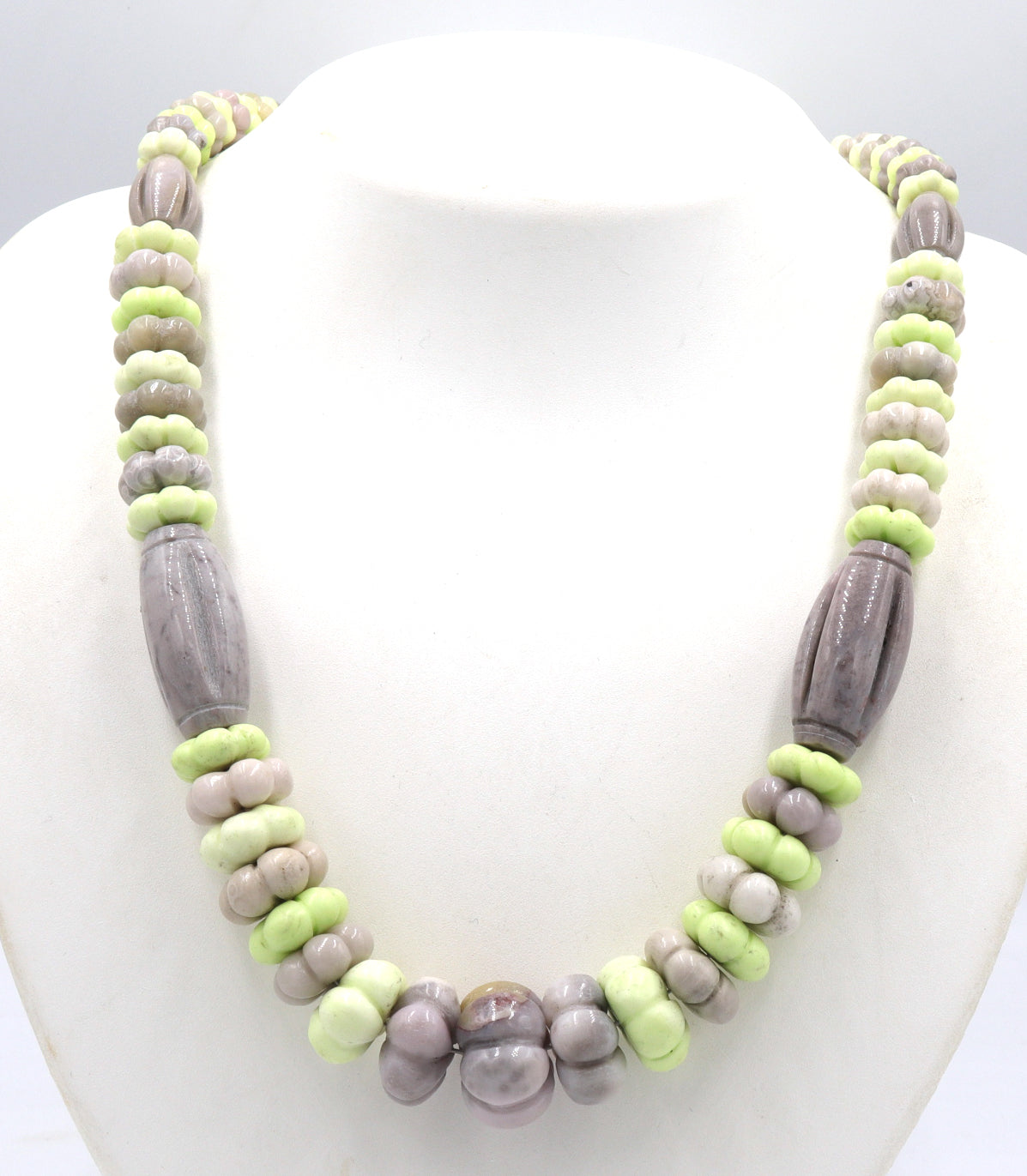 Gemstone necklace with sterling silver clasp