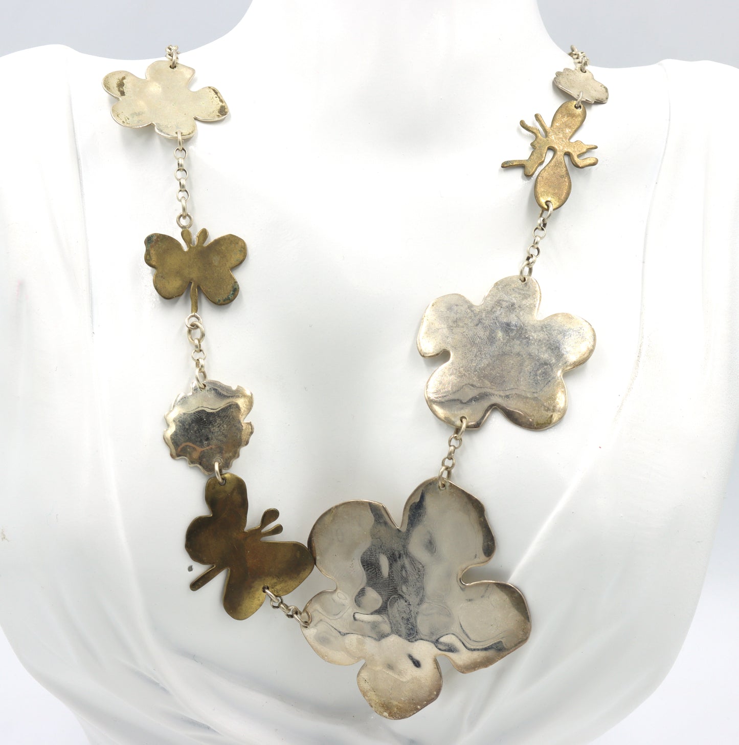 Set of Vintage 925 sterling silver necklace and dangle earrings