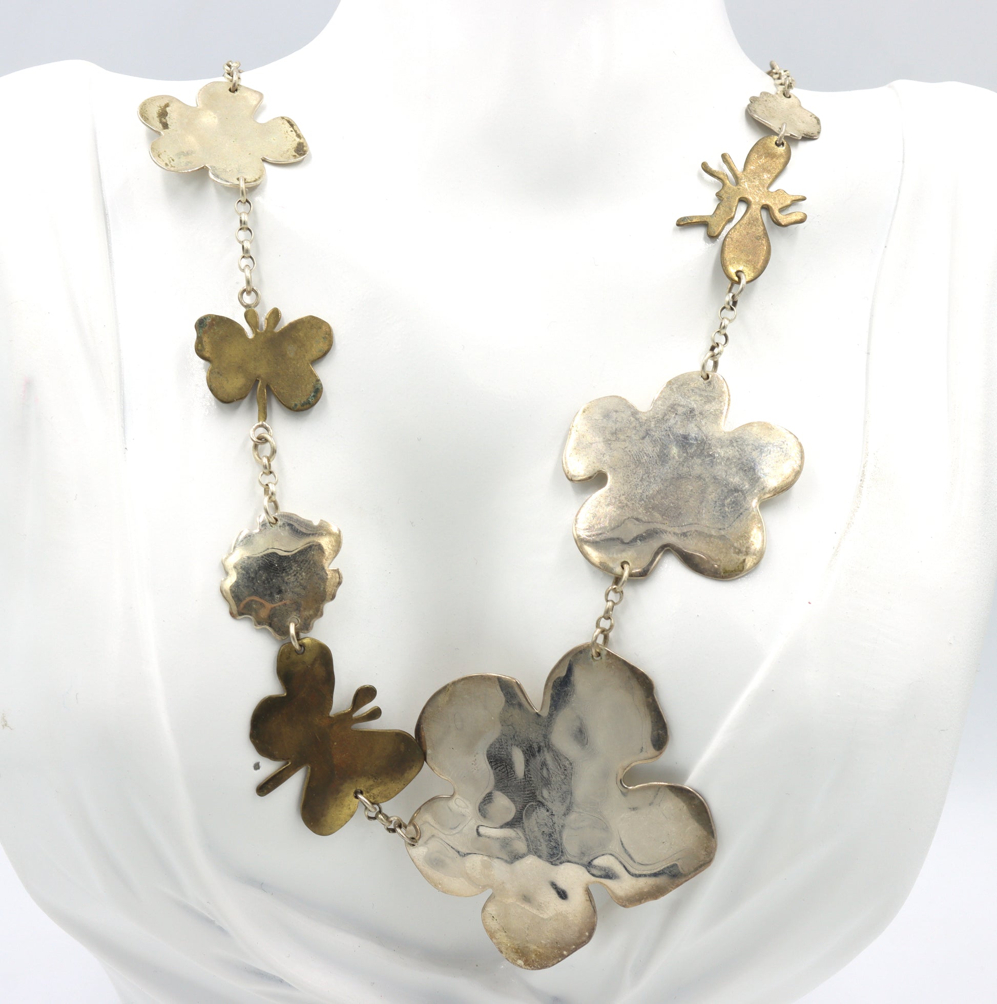 Set of Vintage 925 sterling silver necklace and dangle earrings