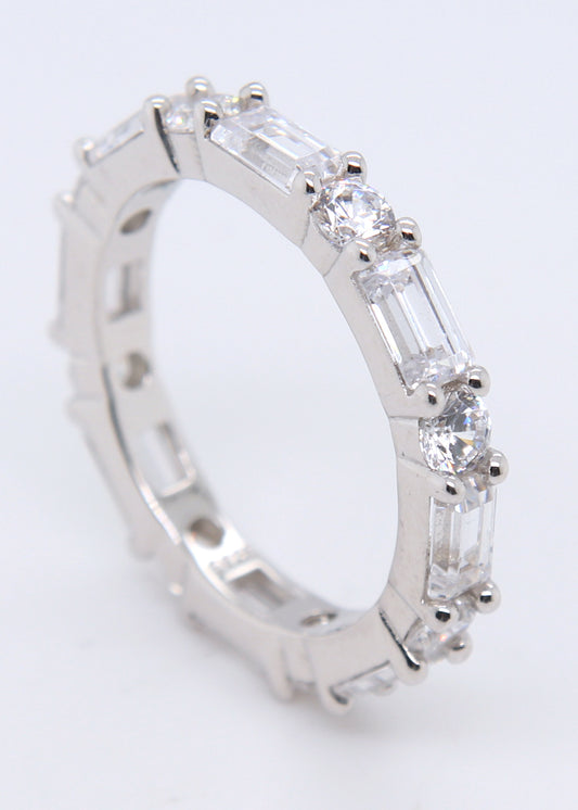 Sterling Silver Cubic Zirconia Band