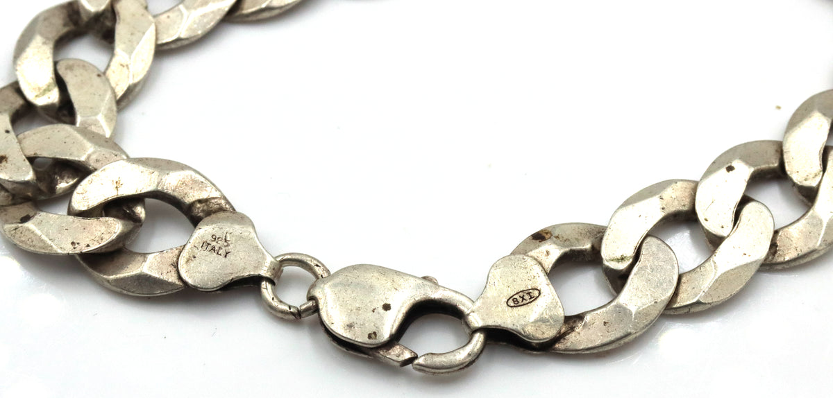 Italian 925 sterling silver Cuban link bracelet