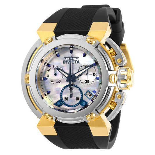 Invicta Coalition Forces Chronograph Swiss Quartz Men's Dive Watch – Mother of Pearl Dial, Black Sil