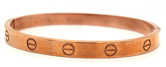 Gold plated love bangle bracelet