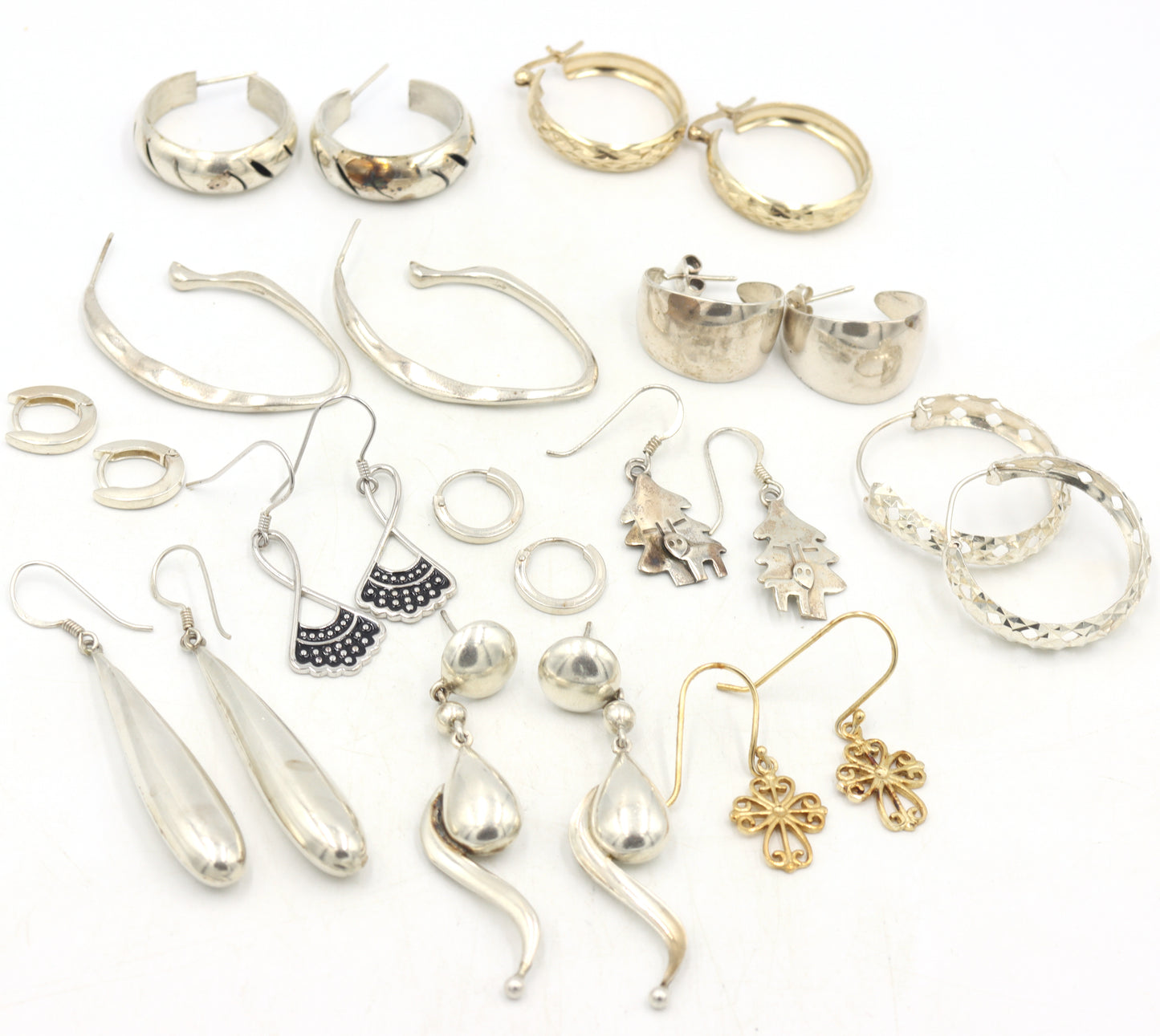 Group lot of Vintage 925 sterling silver earrings