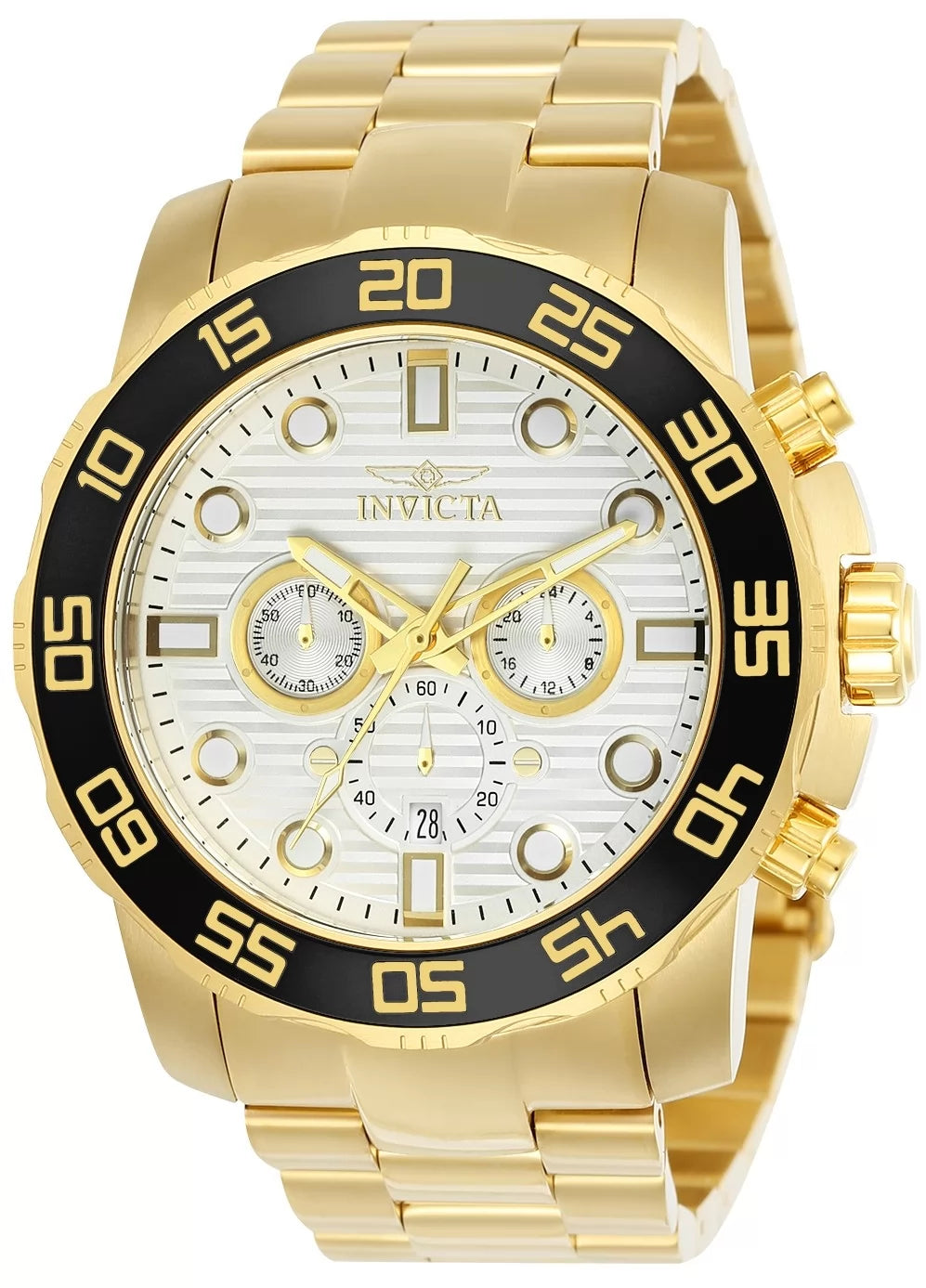 Invicta Men's Pro Diver Quartz Chronograph Silver Dial Watch