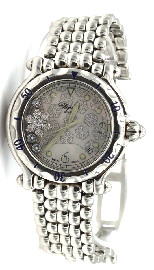 Chopard Happy sport ladies snowflake floating diamonds watch