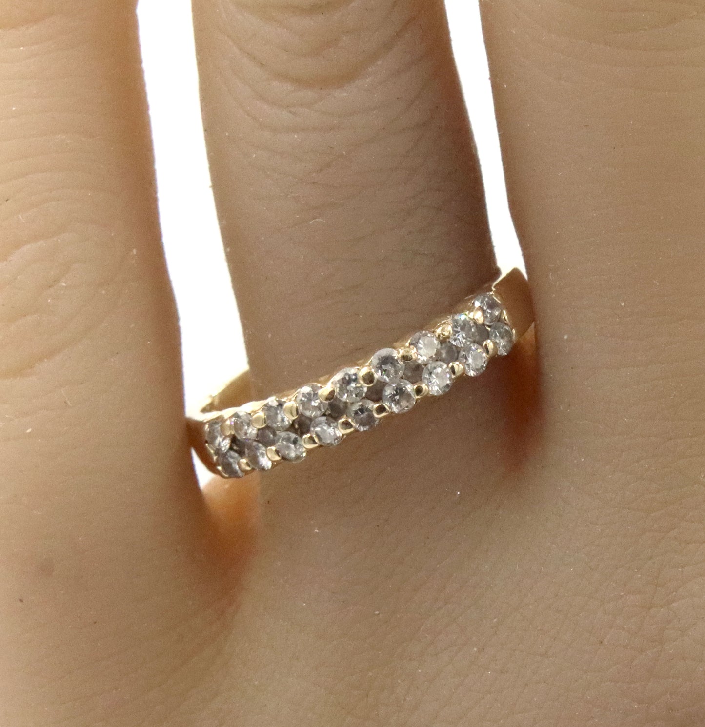 14kt Yellow gold diamond band