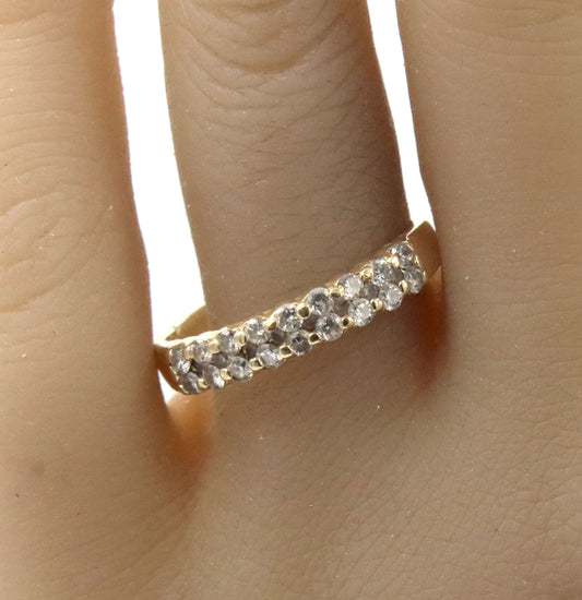 14kt Yellow gold diamond band