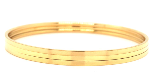 Set of 3 gold plated bangles