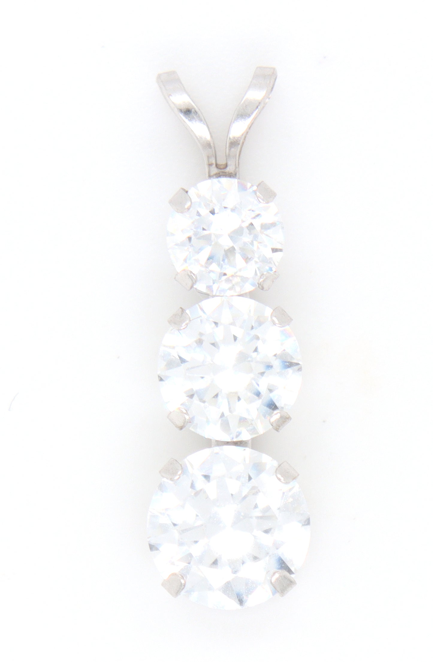 Group lot of 4 cubic zirconia pendants in 14kt