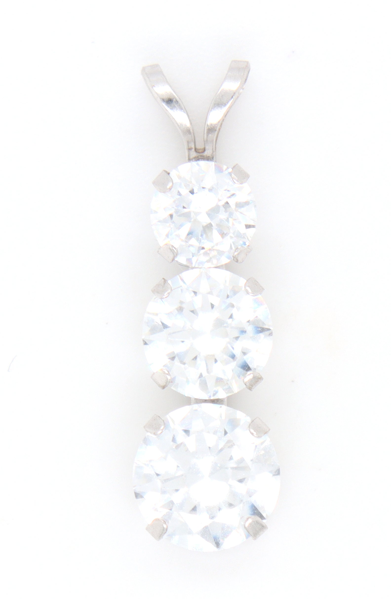 Group lot of 4 cubic zirconia pendants in 14kt