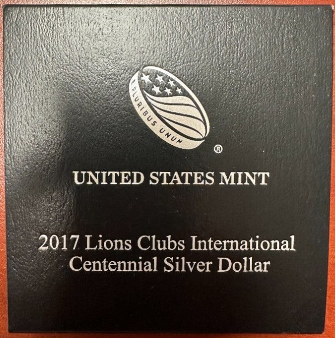 2017 Lion Clubs US Mint International Centennial Silver Dollars