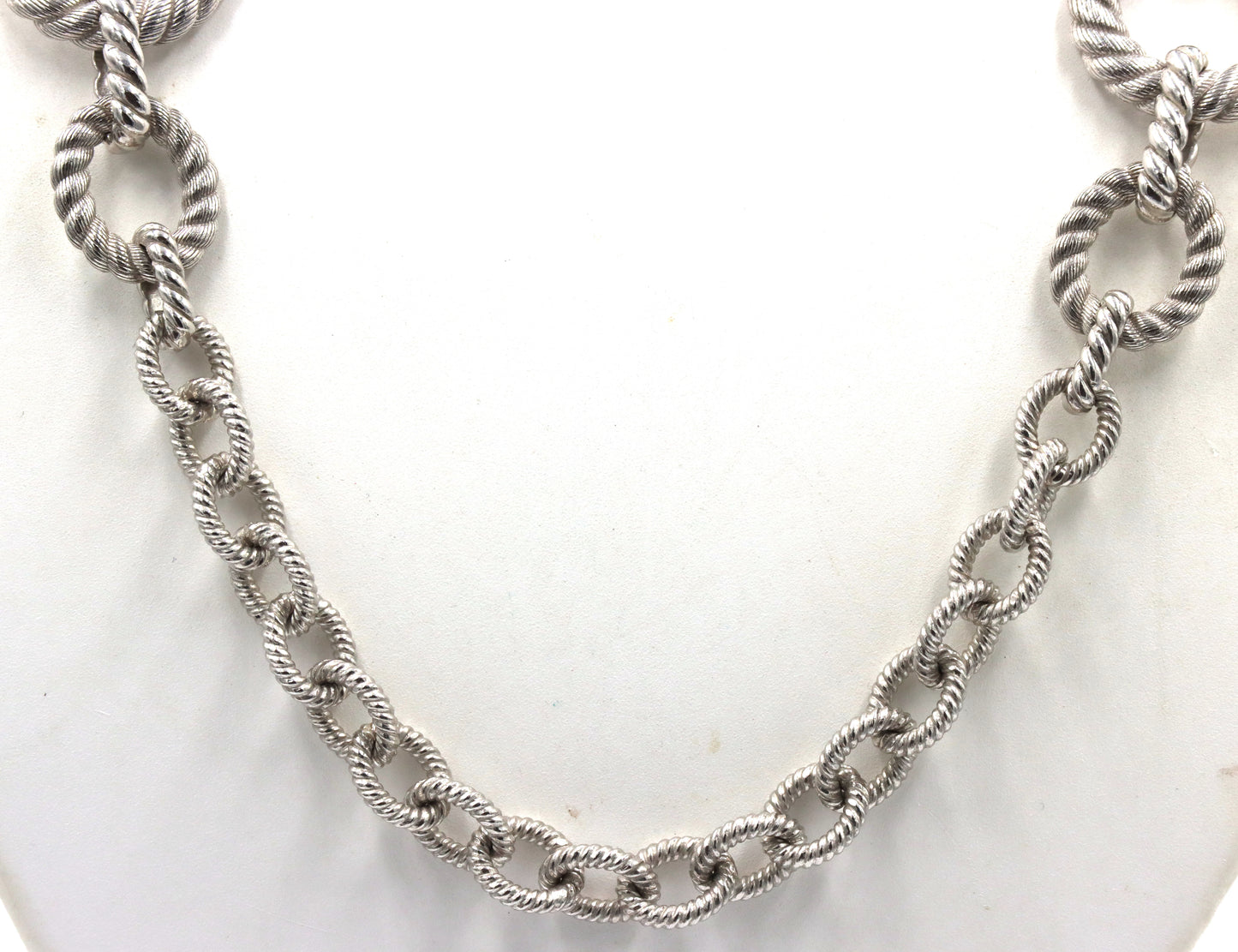 Judith Ripka 925 Sterling Silver Large Rolo Chain Link Necklace