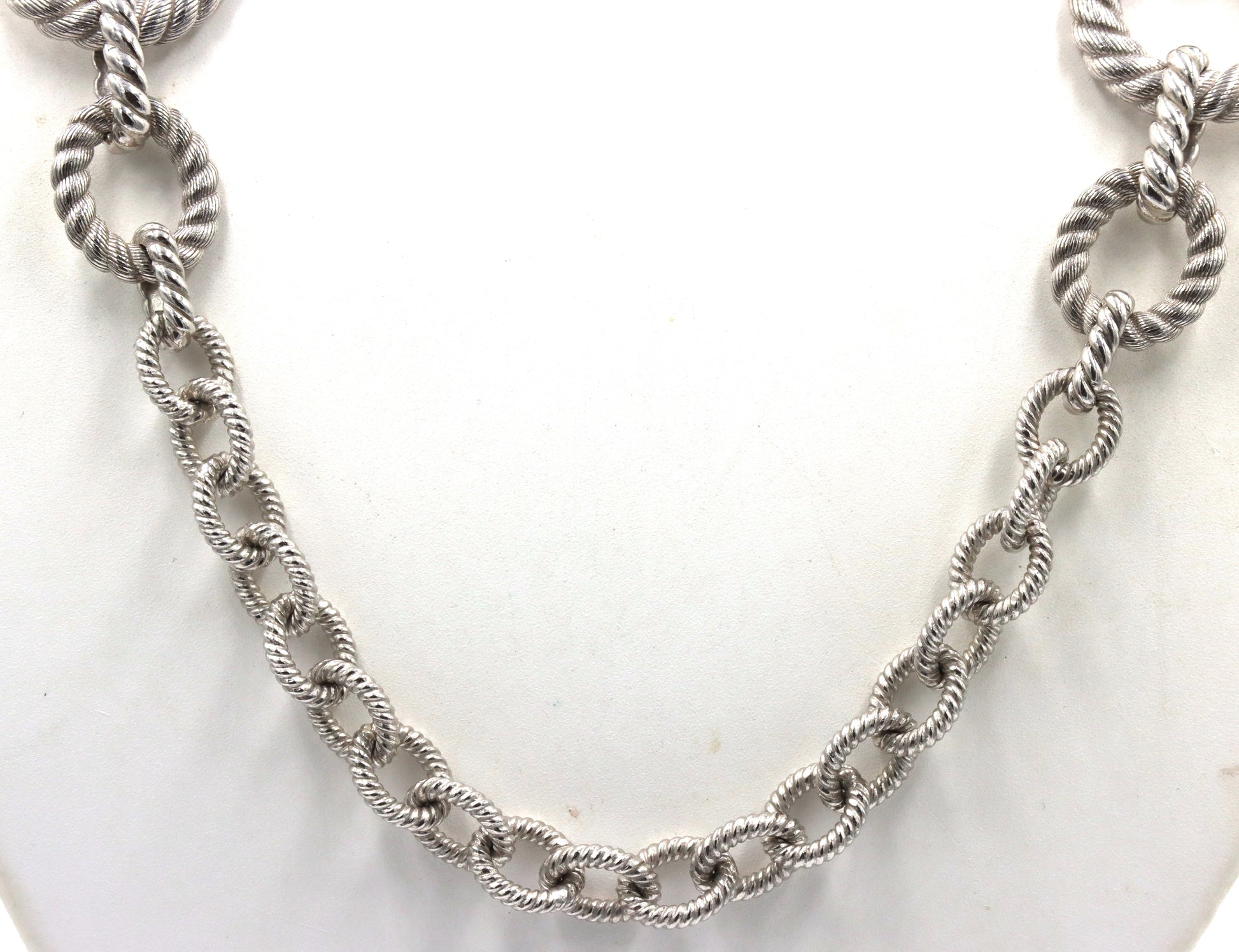 Judith Ripka 925 Sterling Silver Large Rolo Chain Link Necklace