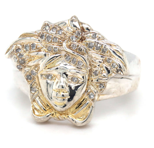 925 Sterling silver Medusa ring