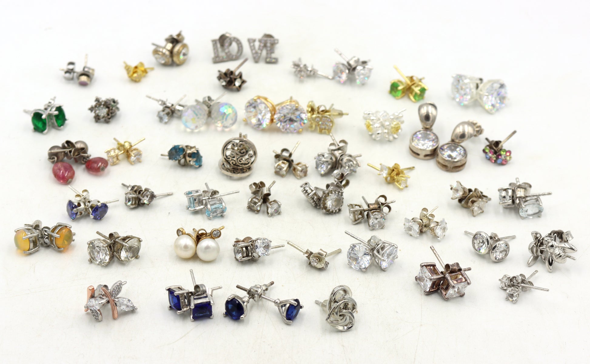 Group lot of Vintage 925 sterling silver earrings