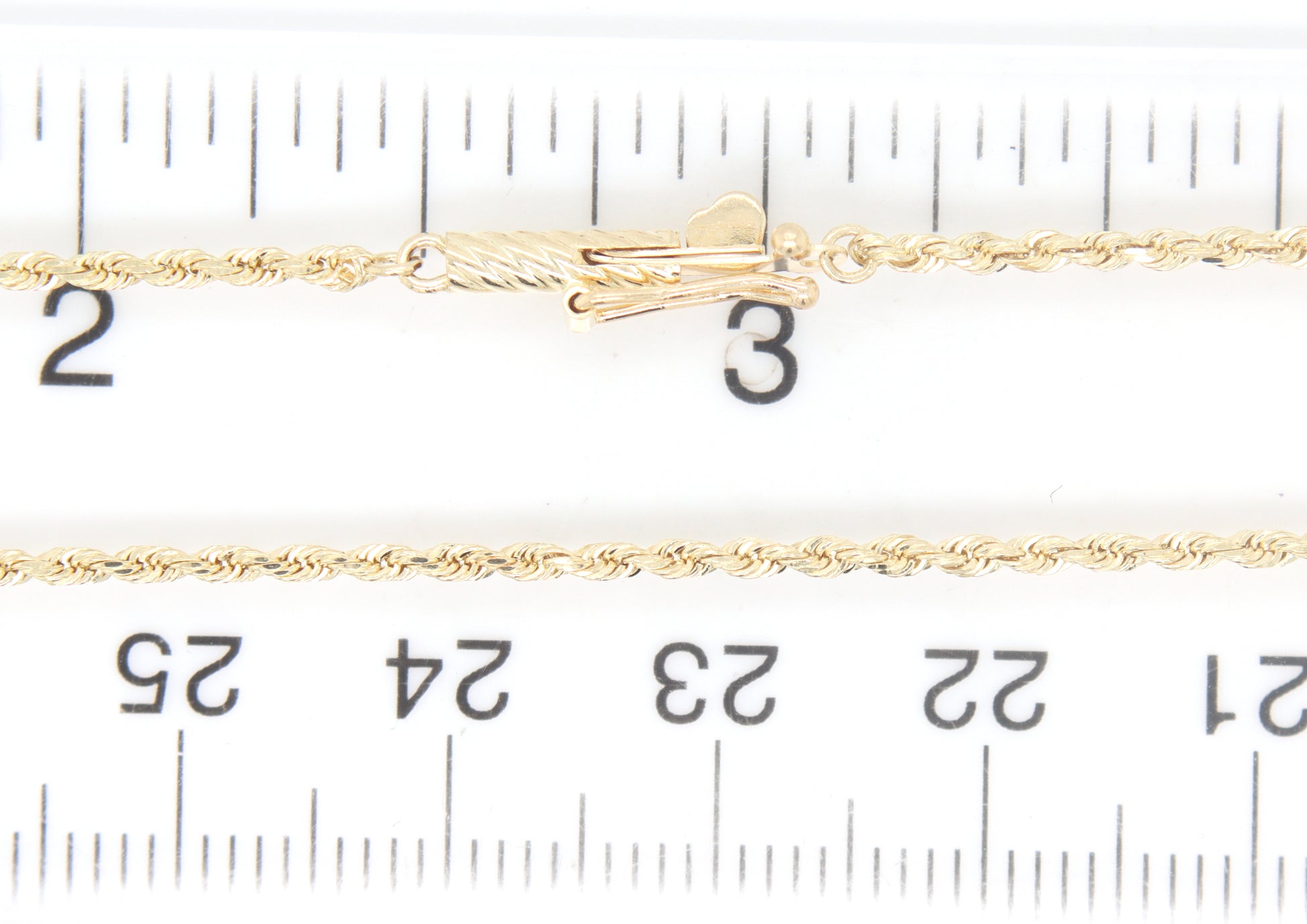 14kt Yellow gold Rope chain necklace