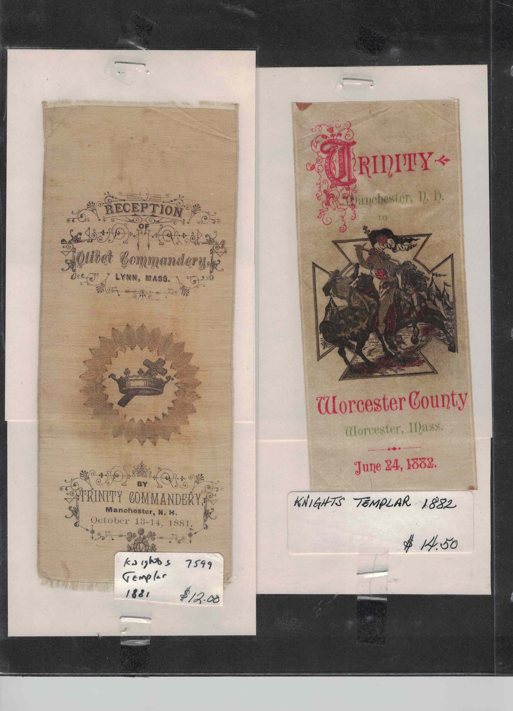 Antique Fraternal & Veteran Event Ribbons Collection (1880s–1890s)