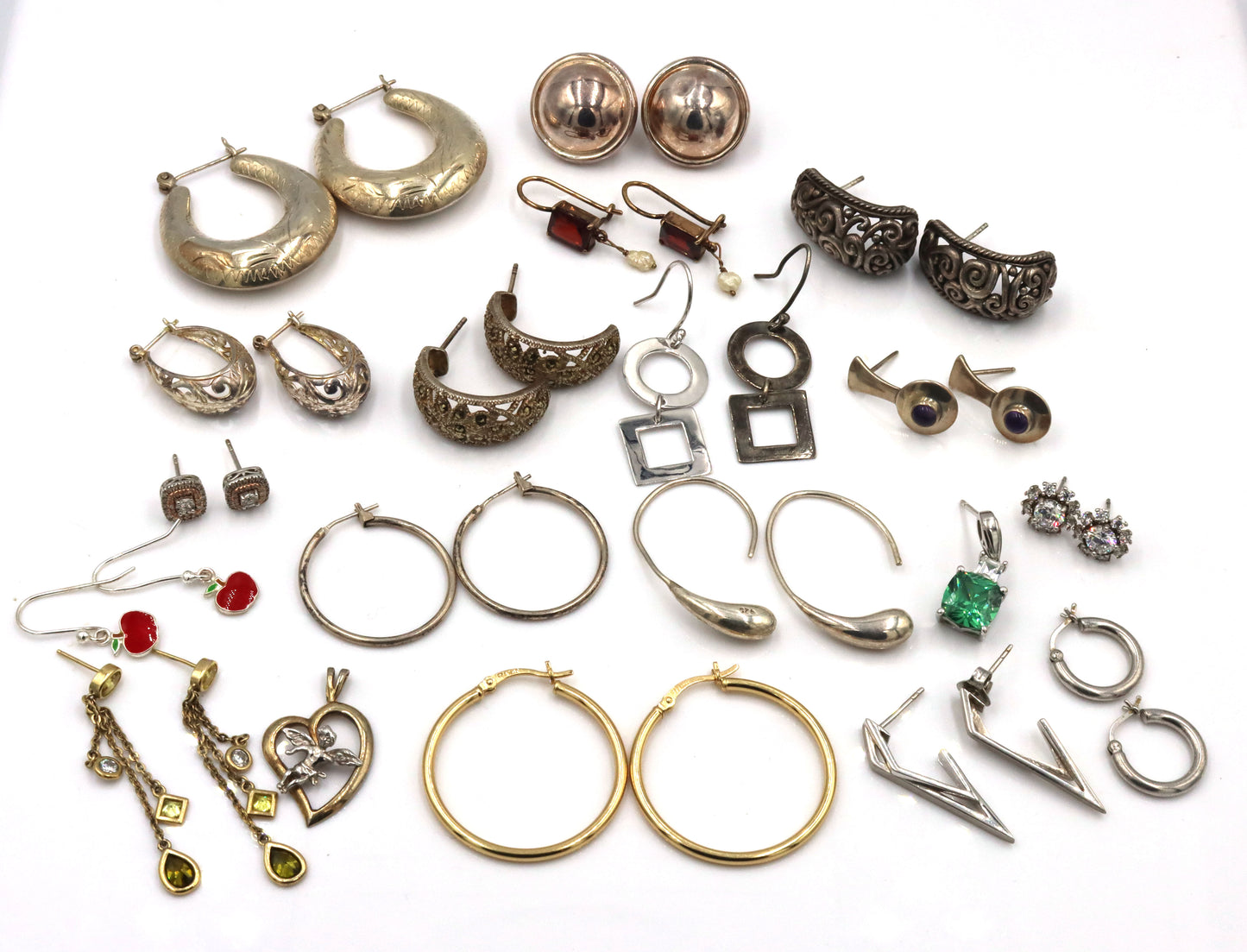 Group lot of Vintage 925 sterling silver earrings