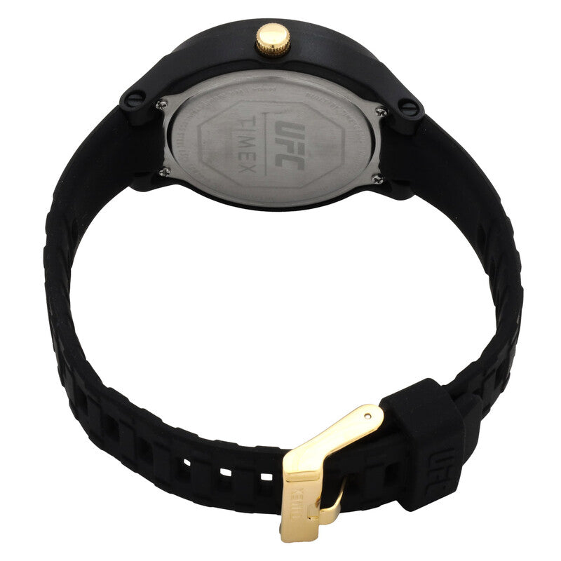 Timex UFC Strength Mens Black Dial Black Silicone Strap Quartz Sport Watch