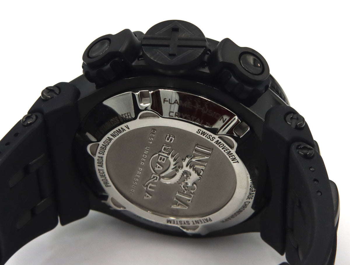 Invicta men's Subaqua Noma V yellow accent black dial watch