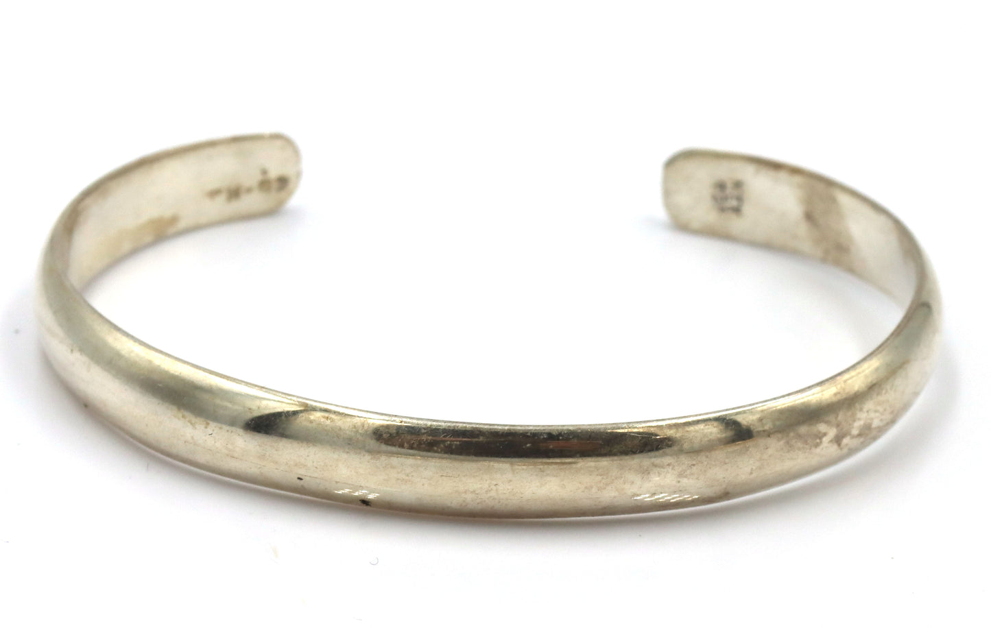 Group lot of 4 Vintage 925 sterling silver cuff bangles