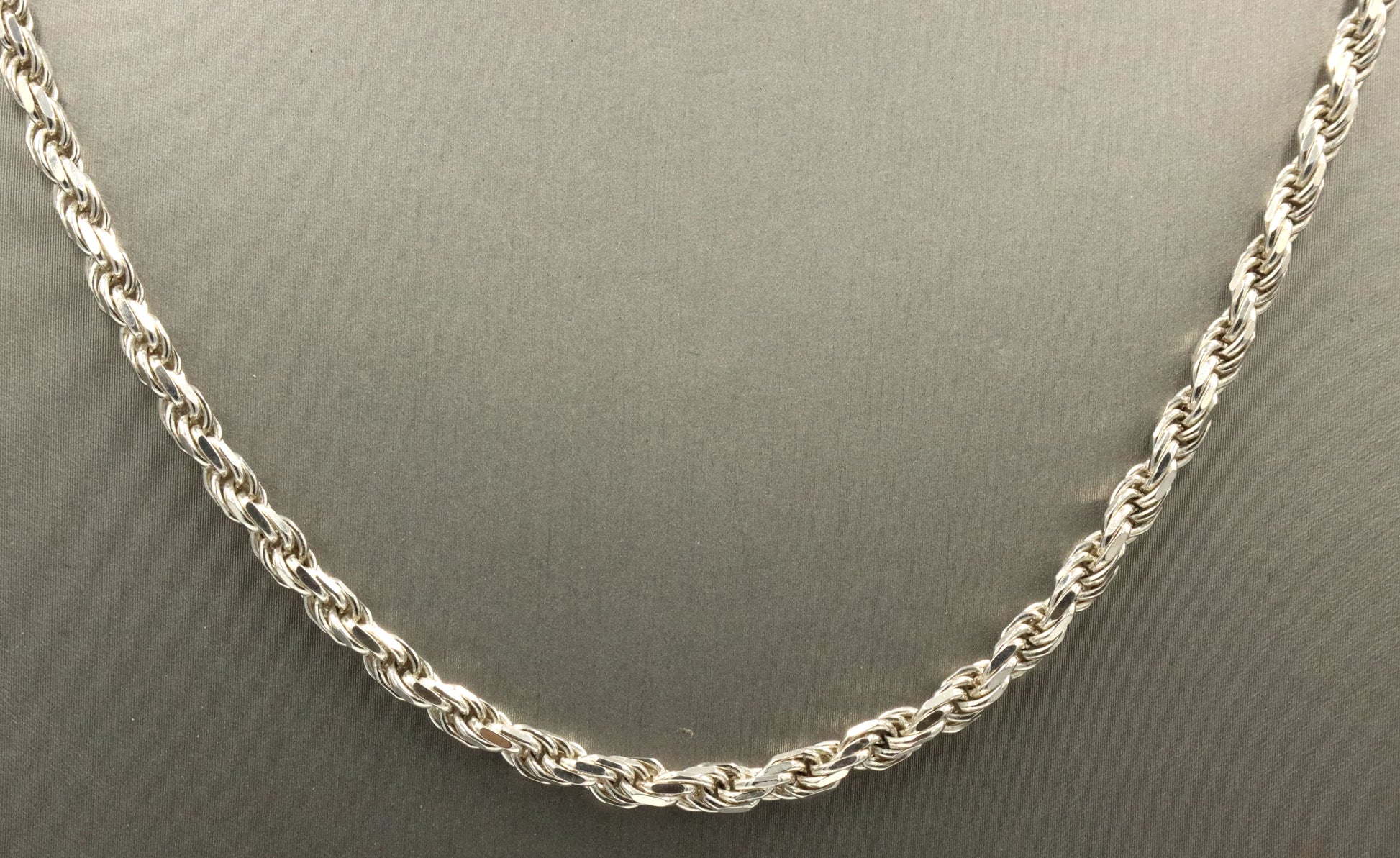 925 Sterling silver rope chain necklace