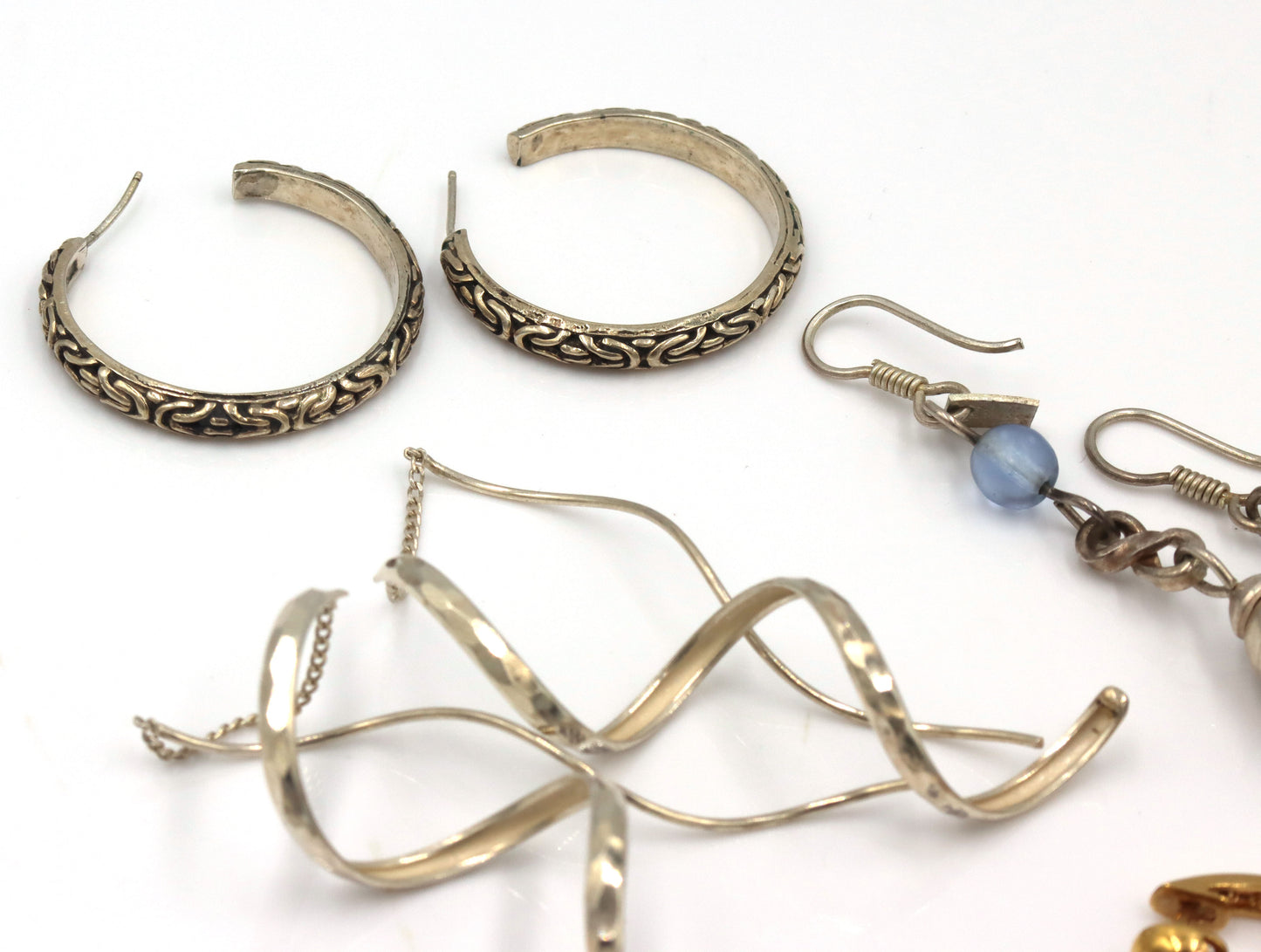 Group lot of vintage 925 sterling silver earrings