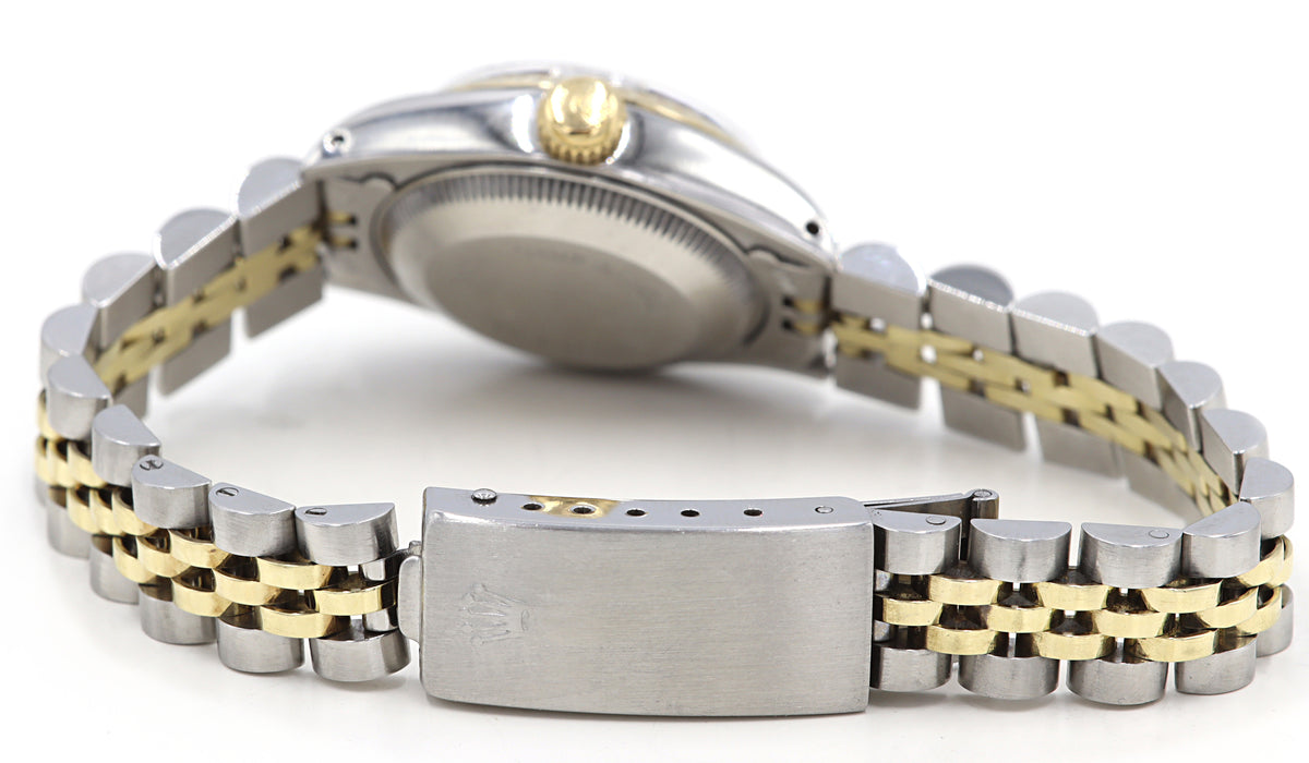 Rolex Oyster Perpetual Date 6917 Two Tone Silver Dial Ladies Watch