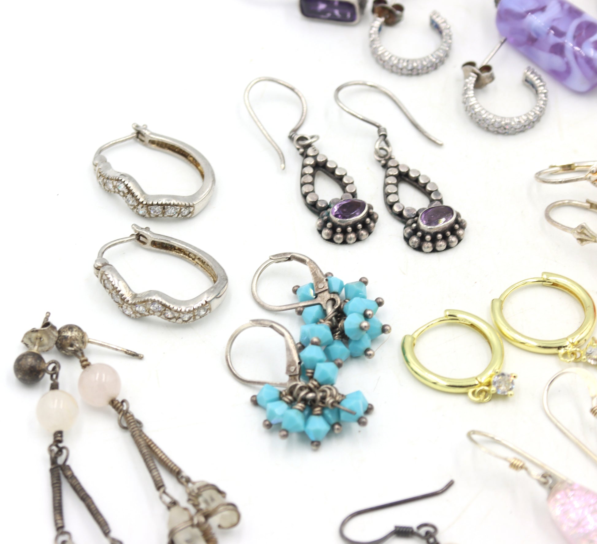 Group lot of Vintage 925 sterling silver earrings