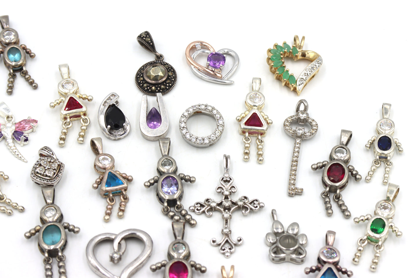 Group lot of Vintage 925 sterling silver pendants