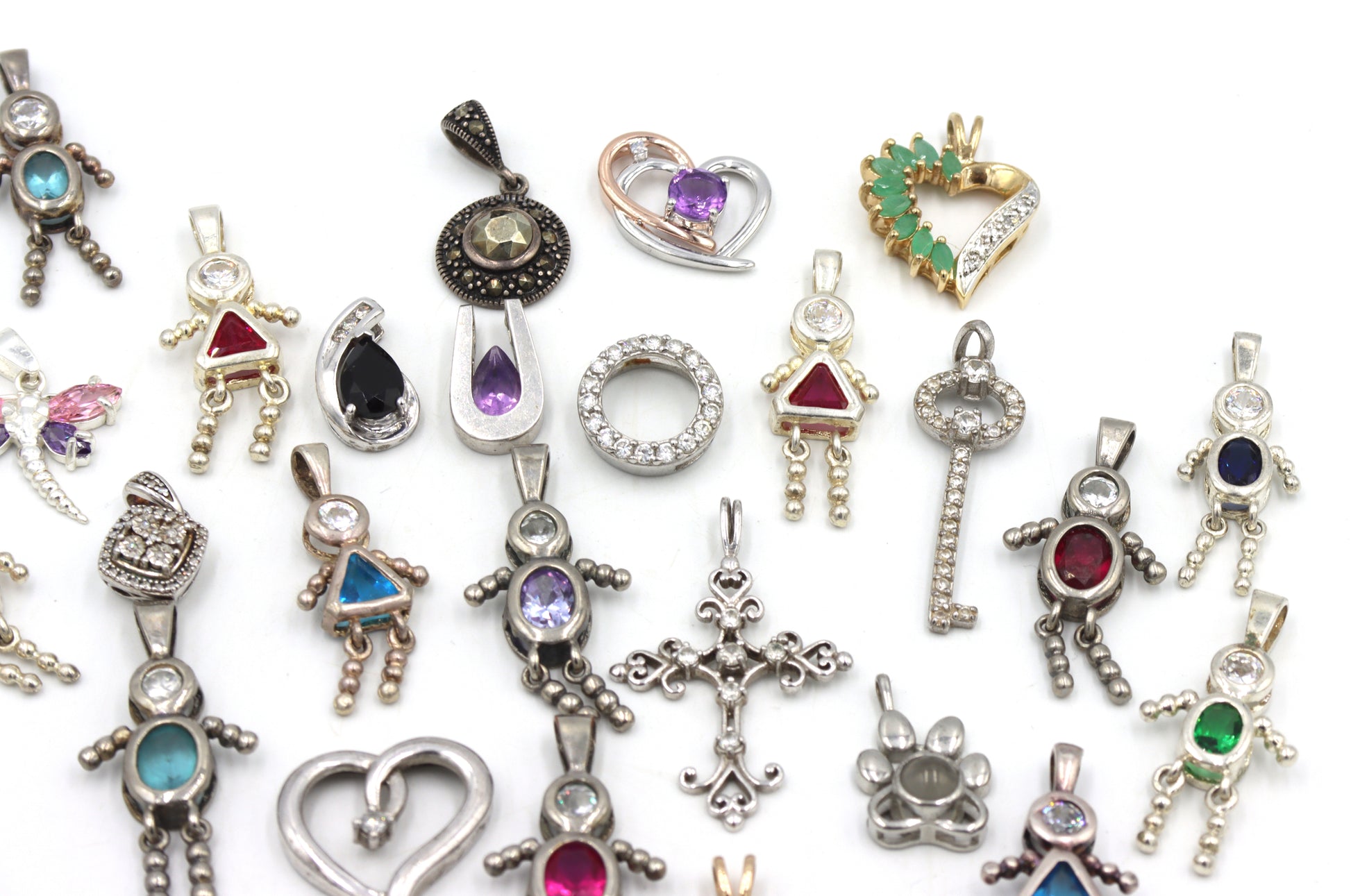 Group lot of Vintage 925 sterling silver pendants