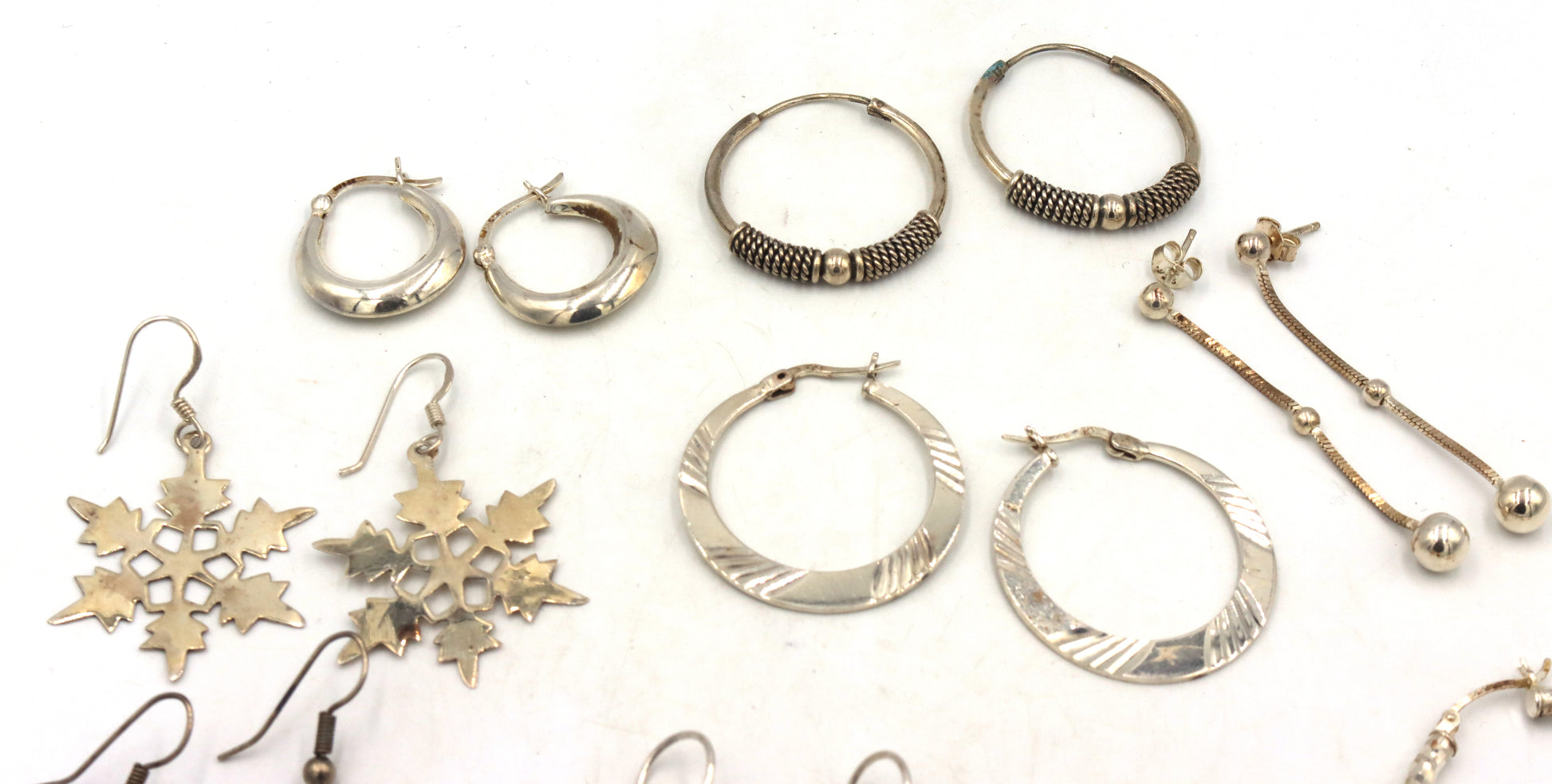 Group lot of Vintage 925 sterling silver earrings