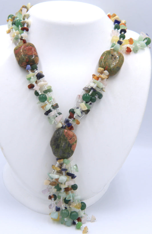 Unakite chunky necklace