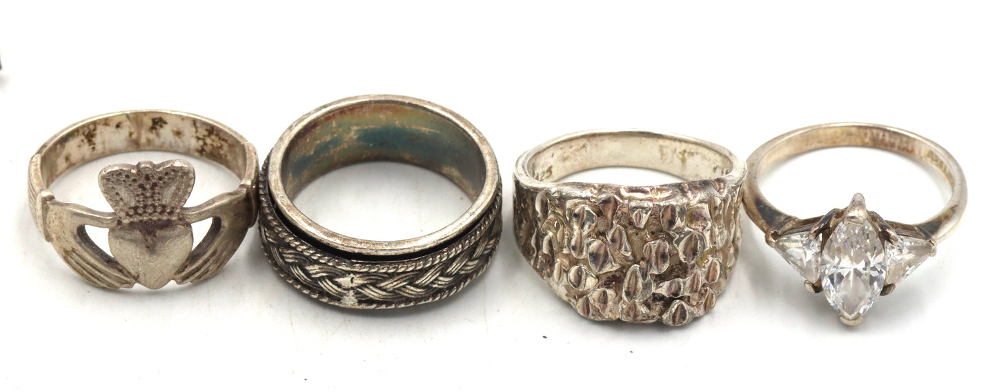 Group lot of Vintage 925 sterling silver mixed jewelry