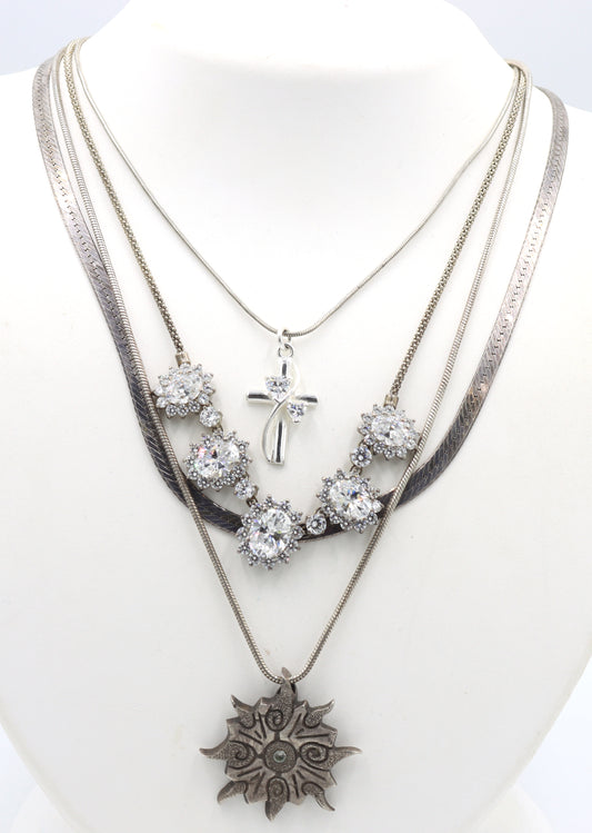 Group lot of 4 Vintage 925 sterling silver necklaces