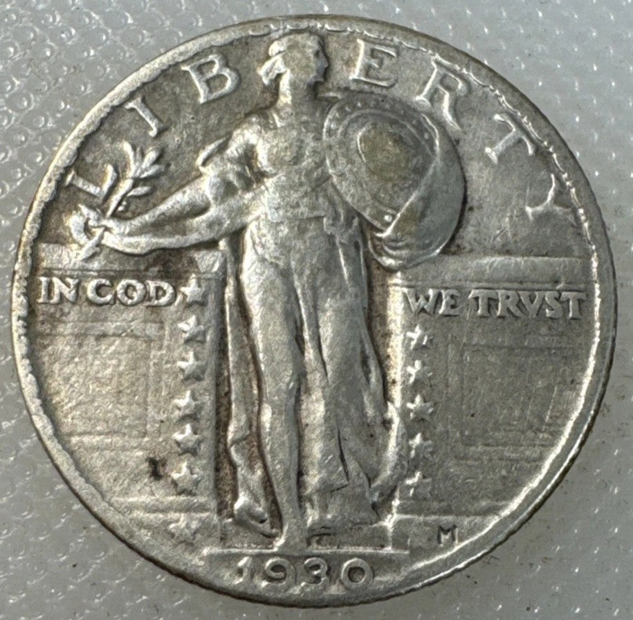 1930 Standing Liberty Quarter Dollar 90% Silver