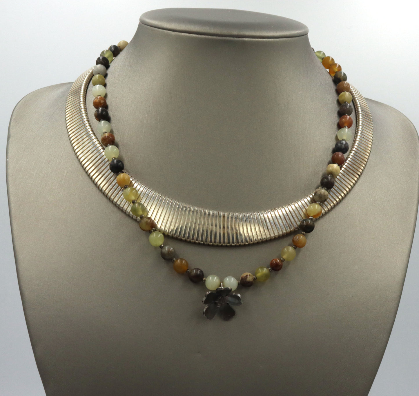 Group lot of 2 vintage 925 sterling silver necklaces